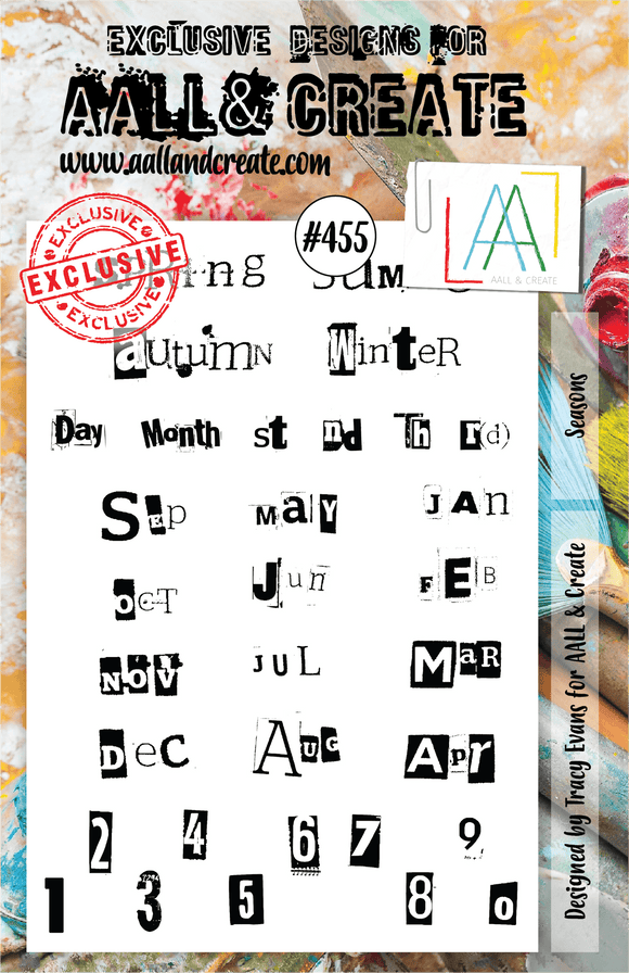 #455 - A5 Clear Stamp Set - Seasons - AALL & Create Wholesale - stamp