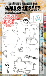 #466 - A6 Clear Stamp Set - Quirky Friends - AALL & Create Wholesale - stamp