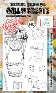 #467 - A6 Clear Stamp Set - Up Up & Away - AALL & Create Wholesale - stamp