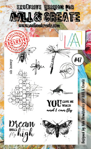 #47 - A6 Clear Stamp Set - Honey - AALL & Create Wholesale - stamp