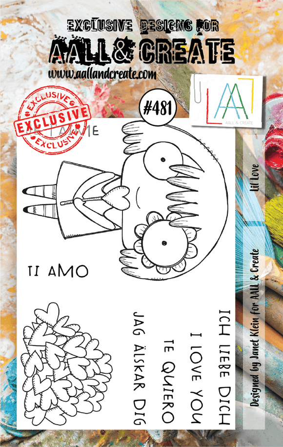 #481 - A7 Clear Stamp Set - Lil Love - AALL & Create Wholesale - stamp