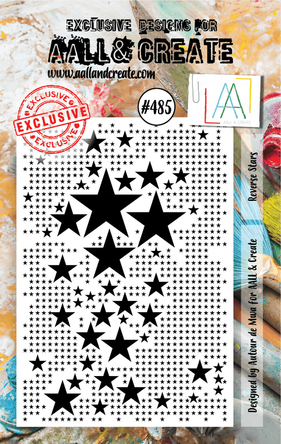 #485 - Clear Stamp Set - Reverse Stars - AALL & Create Wholesale - stamp