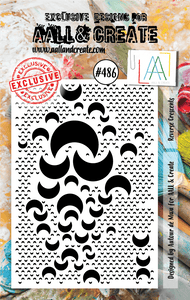 #486 - A7 Clear Stamp Set - Reverse Crescents - AALL & Create Wholesale - stamp