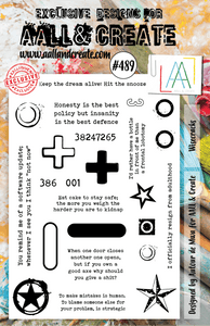 #489 - A5 Clear Stamp Set - Wisecracks - AALL & Create Wholesale - stamp