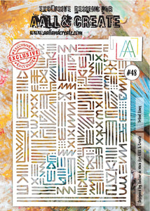 #48 - A4 Stencil - Tribal Lines - AALL & Create Wholesale - stencil
