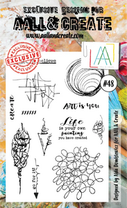 #48  - A6 Clear Stamp Set - Art Is You  - AALL & Create Wholesale - stamp