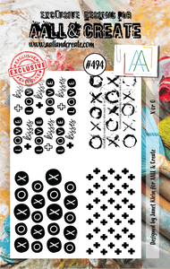 #494 - A7 Clear Stamp Set - X Or O - AALL & Create Wholesale - stamp