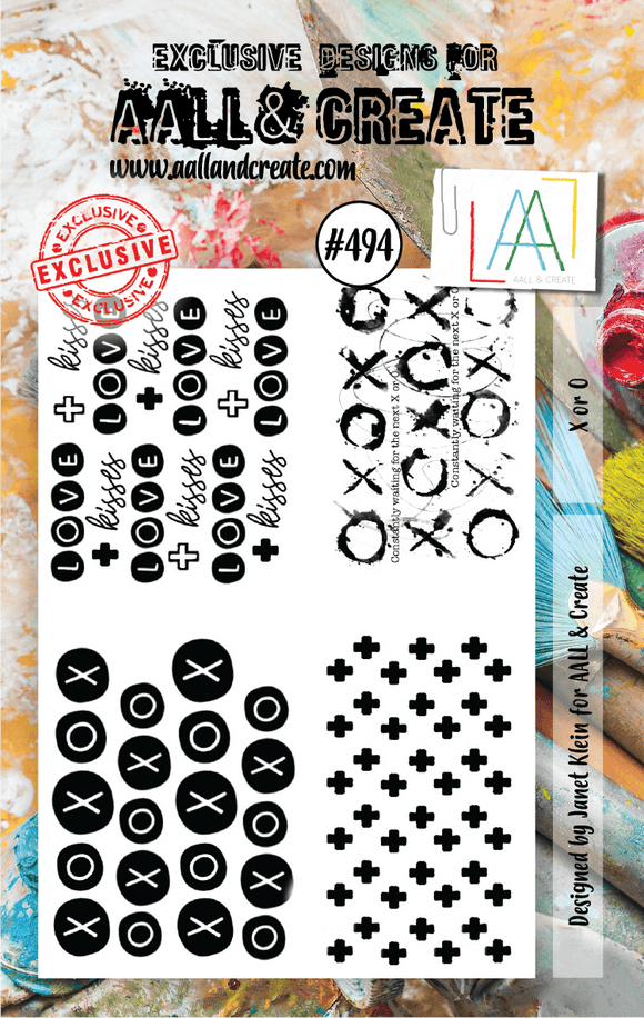 #494 - A7 Clear Stamp Set - X Or O - AALL & Create Wholesale - stamp
