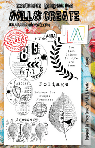 #496 - A5 Clear Stamp Set - Foliage - AALL & Create Wholesale - stamp