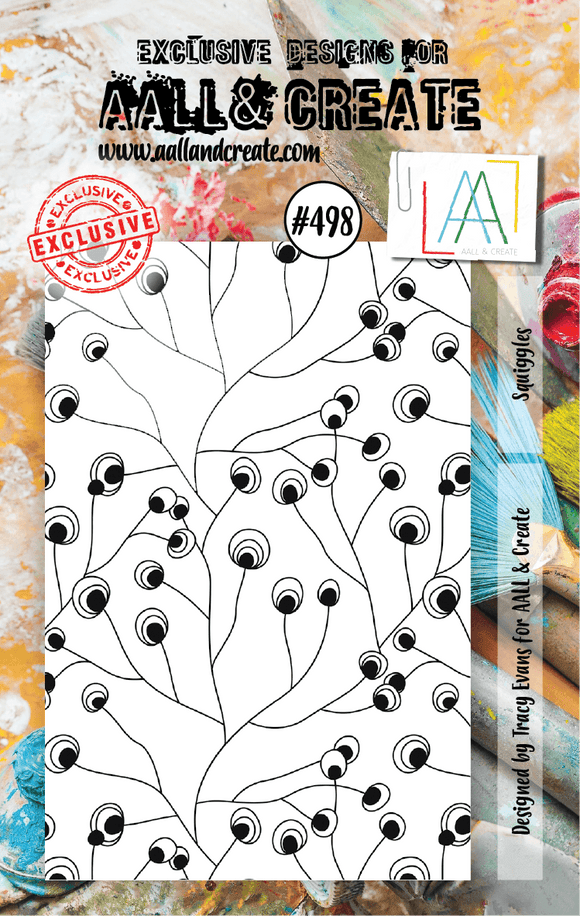#498 - A7 Clear Stamp Set - Squiggles - AALL & Create Wholesale - stamp