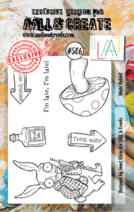 #506 - A7 Clear Stamp Set - White Rabbit - AALL & Create Wholesale - stamp