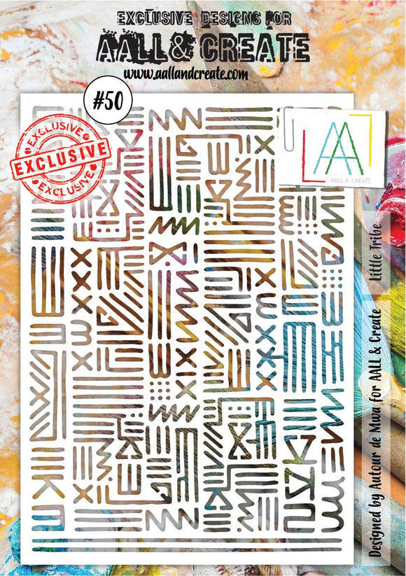 #50 - A5 Stencil - Little Tribe - AALL & Create Wholesale - stencil