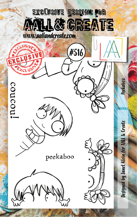 #516 - A7 Clear Stamp Set - Peekaboo - AALL & Create Wholesale - stamp