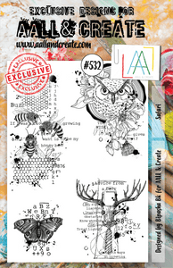 #532 - A5 Clear Stamp Set - Safari - AALL & Create Wholesale - stamp