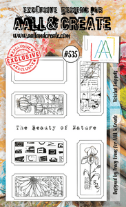#535 - A6 Clear Stamp Set - Ticketed Snippets - AALL & Create Wholesale - stamp