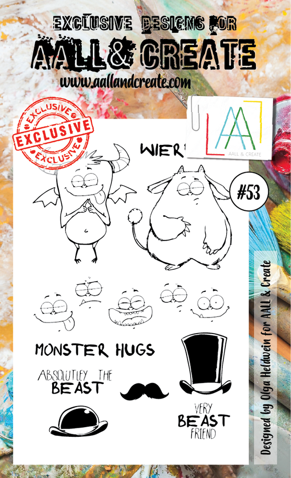 #53 - A6 Clear Stamp Set - Beast Friend - AALL & Create Wholesale - stamp