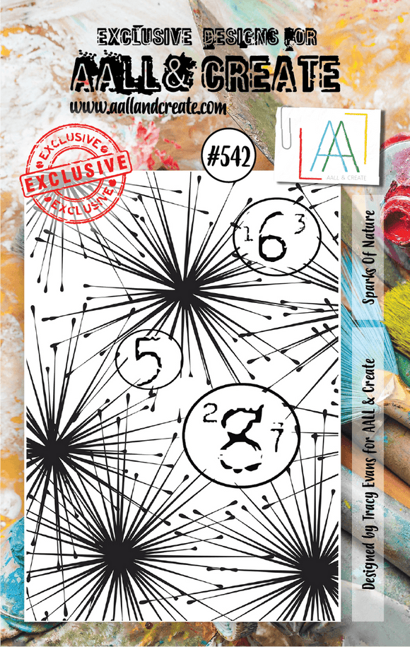 #542 - A7 Clear Stamp Set - Sparks Of Nature - AALL & Create Wholesale - stamp