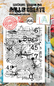#545 - A7 Clear Stamp Set - Scripted Arthropods - AALL & Create Wholesale - stamp