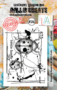 #546 - A7 Clear Stamp Set - Beetle Family - AALL & Create Wholesale - stamp