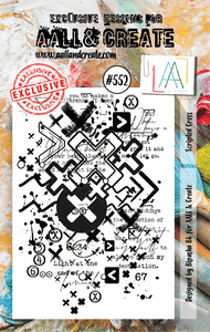 #552 - A7 Clear Stamp Set - Scripted Cross - AALL & Create Wholesale - stamp