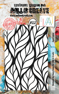 #557 - A7 Clear Stamp Set - Open Leaves - AALL & Create Wholesale - stamp