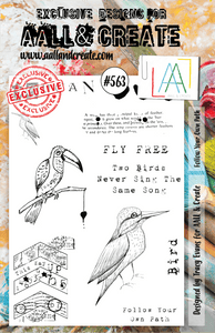 #563 - A5 Clear Stamp Set - Follow Your Own Path - AALL & Create Wholesale - stamp
