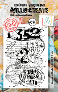 #594 - A7 Clear Stamp Set - 123s - AALL & Create Wholesale - stamp