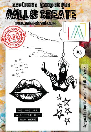 #5  - A6 Clear Stamp Set - Lips  - AALL & Create Wholesale - stamp