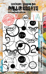#601 - A7 Clear Stamp Set - Flutter - AALL & Create Wholesale - stamp
