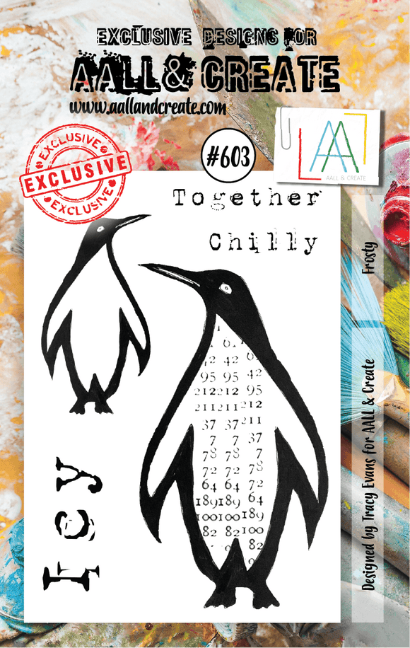 #603 - A7 Clear Stamp Set - Frosty - AALL & Create Wholesale - stamp