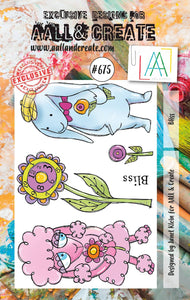 #675 - A7 Clear Stamp Set - Bliss - AALL & Create Wholesale - stamp