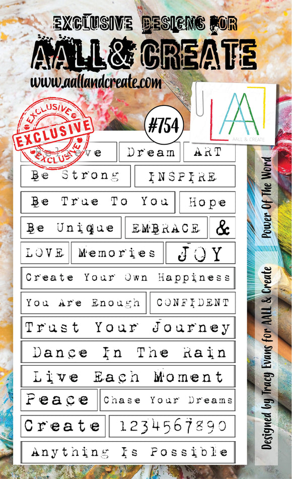 #754 - A6 Clear Stamp Set - Power Of The Word - AALL & Create Wholesale - stamp