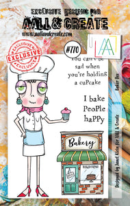 #770 - A7 Clear Stamp Set - Baker Dee - AALL & Create Wholesale - stamp