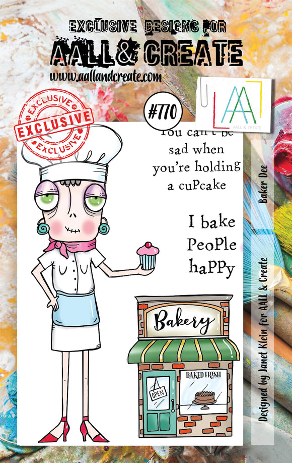 #770 - A7 Clear Stamp Set - Baker Dee - AALL & Create Wholesale - stamp
