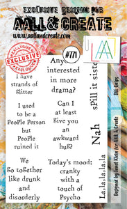 #771 - A6 Clear Stamp Set - Dee Quips - AALL & Create Wholesale - stamp