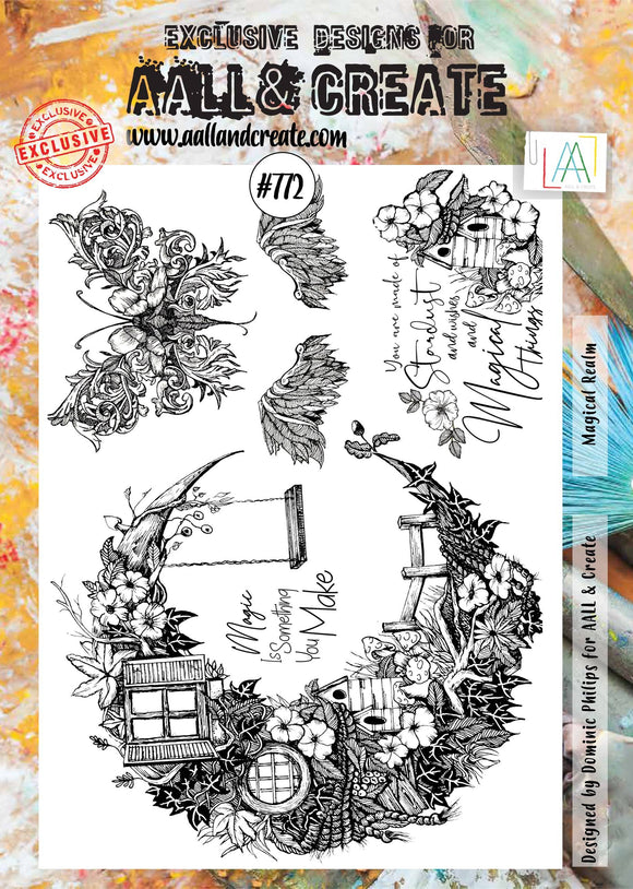 #772 - A4 Clear Stamp Set - Magical Realm - AALL & Create Wholesale - stamp