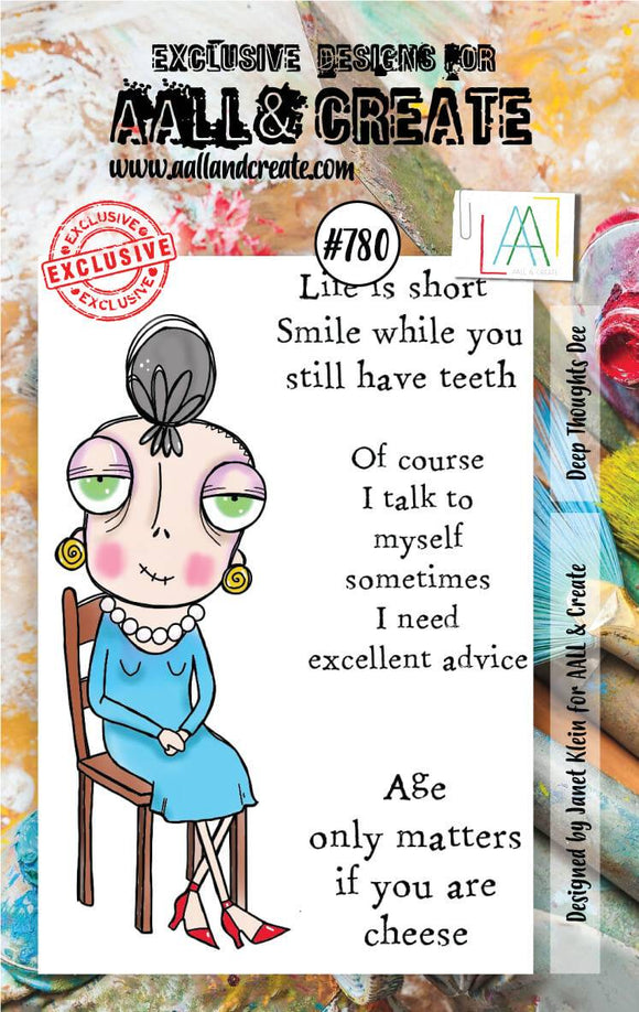 #780 - A7 Clear Stamp Set - Deep Thoughts Dee - AALL & Create Wholesale - stamp