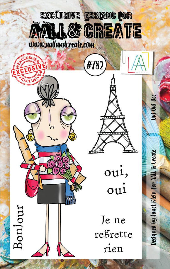 #782 - A7 Clear Stamp Set - Oui Oui Dee - AALL & Create Wholesale - stamp
