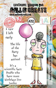 #783 - A7 Clear Stamp Set - Party Time Dee - AALL & Create Wholesale - stamp