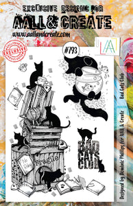 #793 - A5 Clear Stamp Set - Bad Cats Club - AALL & Create Wholesale - stamp