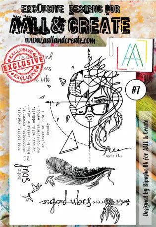 #7  - A6 Clear Stamp Set - Good Vibes  - AALL & Create Wholesale - stamp
