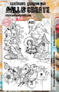 #801 - A5 Clear Stamp Set - Garden Accessories - AALL & Create Wholesale - stamp