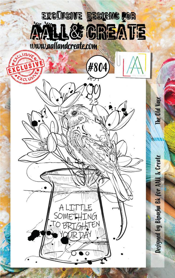 #804 - A7 Clear Stamp Set - The Old Vase - AALL & Create Wholesale - stamp