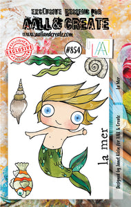 #854 - A7 Clear Stamp Set - La Mer - AALL & Create Wholesale - stamp