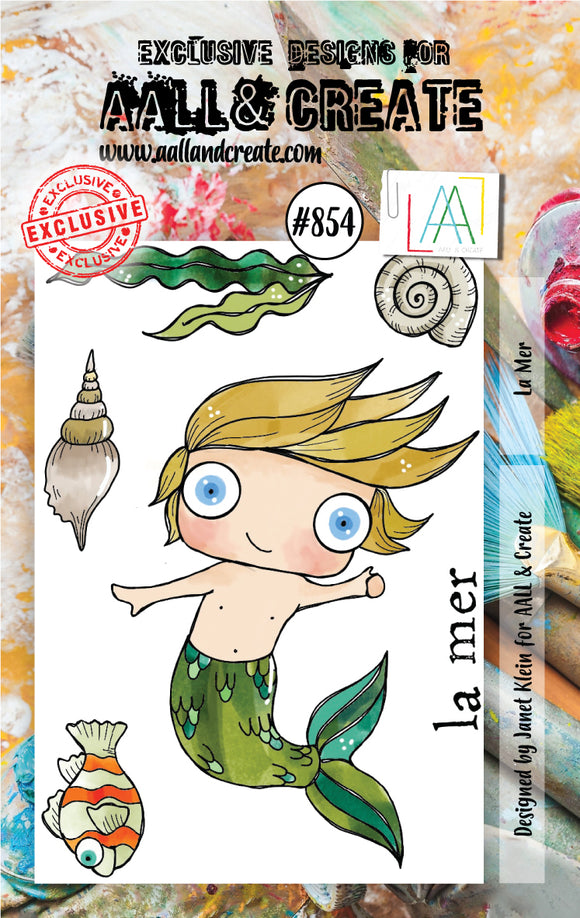 #854 - A7 Clear Stamp Set - La Mer - AALL & Create Wholesale - stamp