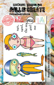 #856 - A7 Clear Stamp Set - Sea & Me - AALL & Create Wholesale - stamp