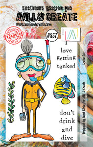 #857 - A7 Clear Stamp Set - Scuba Dee - AALL & Create Wholesale - stamp