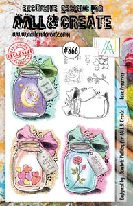 #866 - A5 Clear Stamp Set  - Love Preserves - AALL & Create Wholesale - stamp