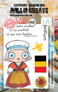 #870 - A7 Clear Stamp Set - Belgium - AALL & Create Wholesale - stamp