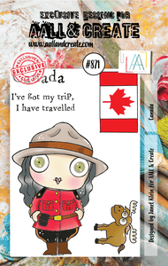 #871 - A7 Clear Stamp Set - Canada - AALL & Create Wholesale - stamp